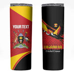 Afro Cricket Uganda Custom Skinny Tumbler Go Cranes African Pattern - African Pride