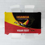 Afro Cricket Uganda Custom Tablecloth Go Cranes African Pattern - African Pride