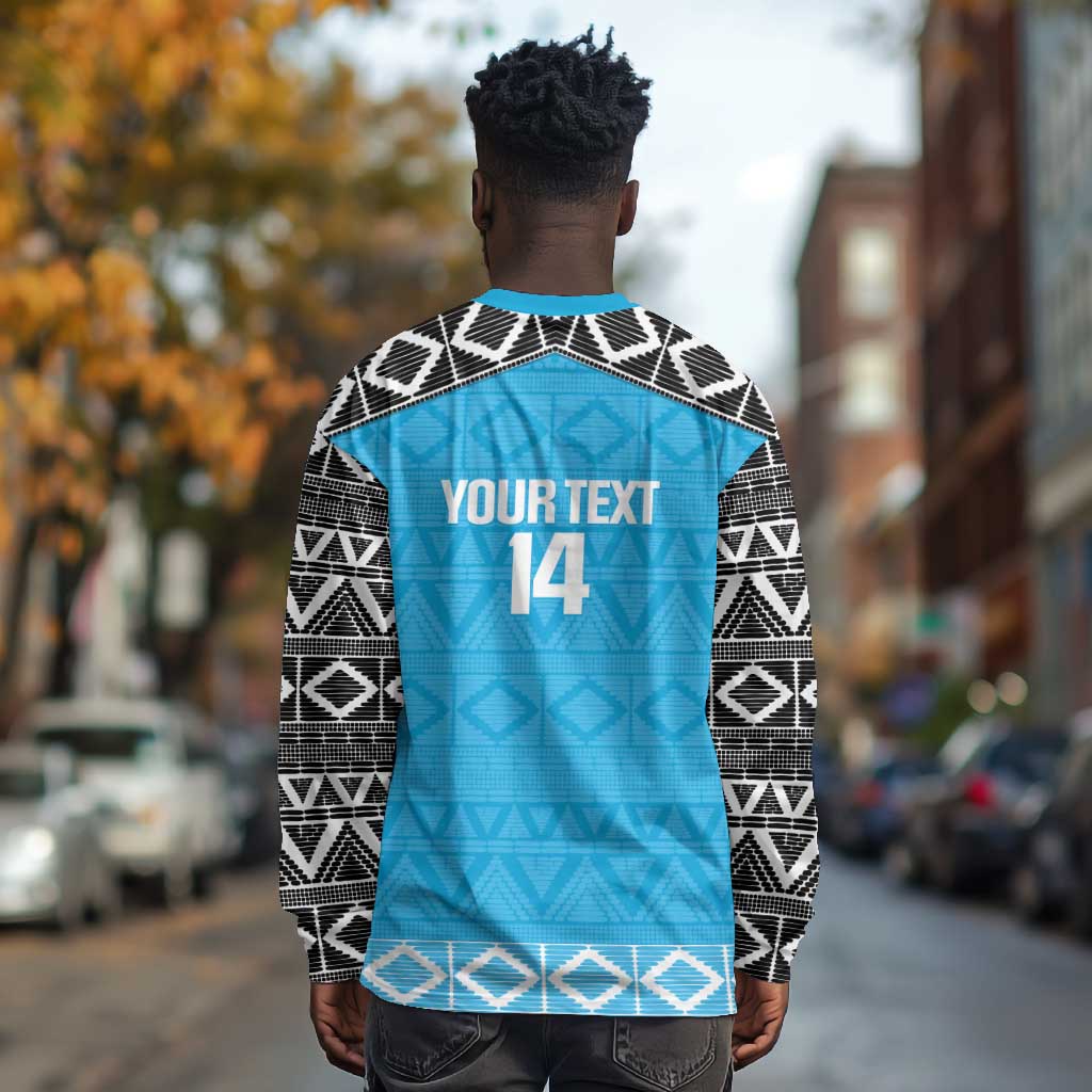 Afro Cricket Tanzania Custom Long Sleeve Shirt Go Cows Sporty African Pattern - African Pride