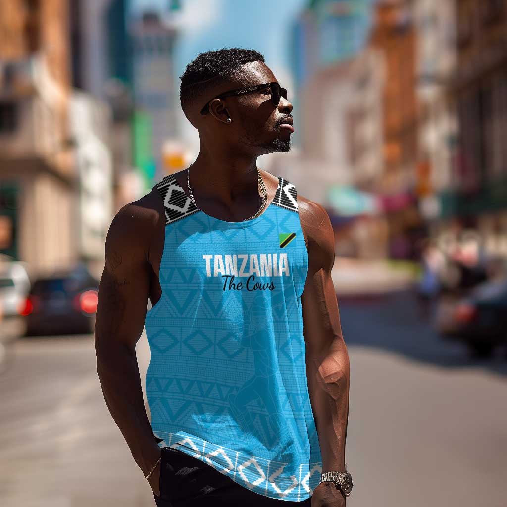 Afro Cricket Tanzania Custom Men Tank Top Go Cows Sporty African Pattern - African Pride