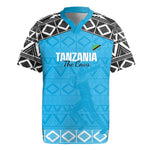 Afro Cricket Tanzania Custom Rugby Jersey Go Cows Sporty African Pattern - African Pride