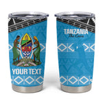 Afro Cricket Tanzania Custom Tumbler Cup Go Cows Sporty African Pattern - African Pride