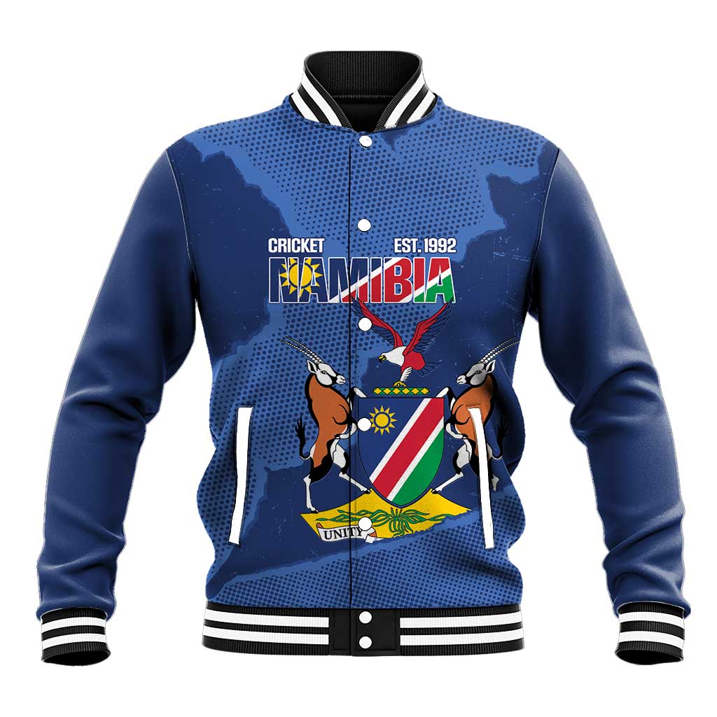 Afro Cricket Namibia Custom Baseball Jacket Go Eagles Est 1992 - African Pride
