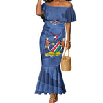 Afro Cricket Namibia Custom Mermaid Dress Go Eagles Est 1992 - African Pride