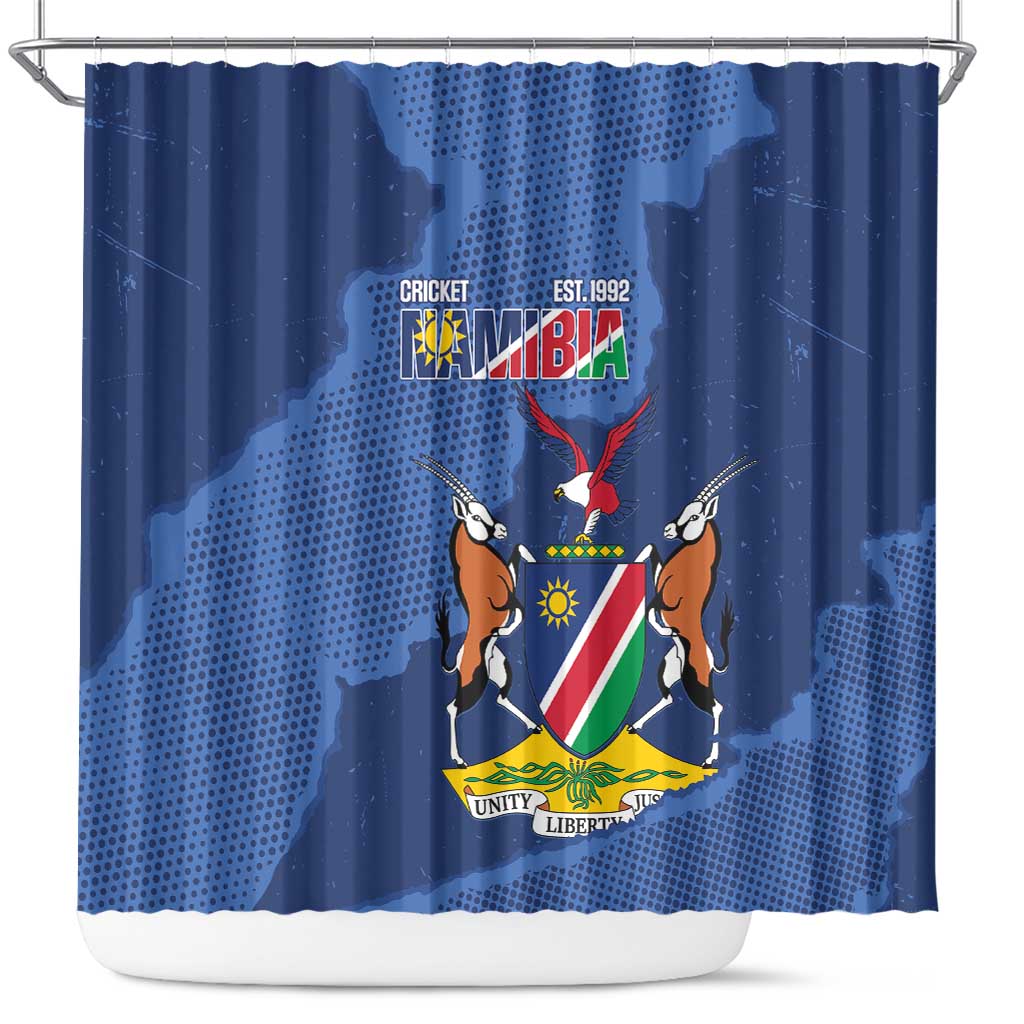 Afro Cricket Namibia Custom Shower Curtain Go Eagles Est 1992 - African Pride