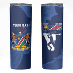 Afro Cricket Namibia Custom Skinny Tumbler Go Eagles Est 1992 - African Pride