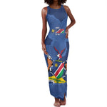 Afro Cricket Namibia Custom Tank Maxi Dress Go Eagles Est 1992 - African Pride