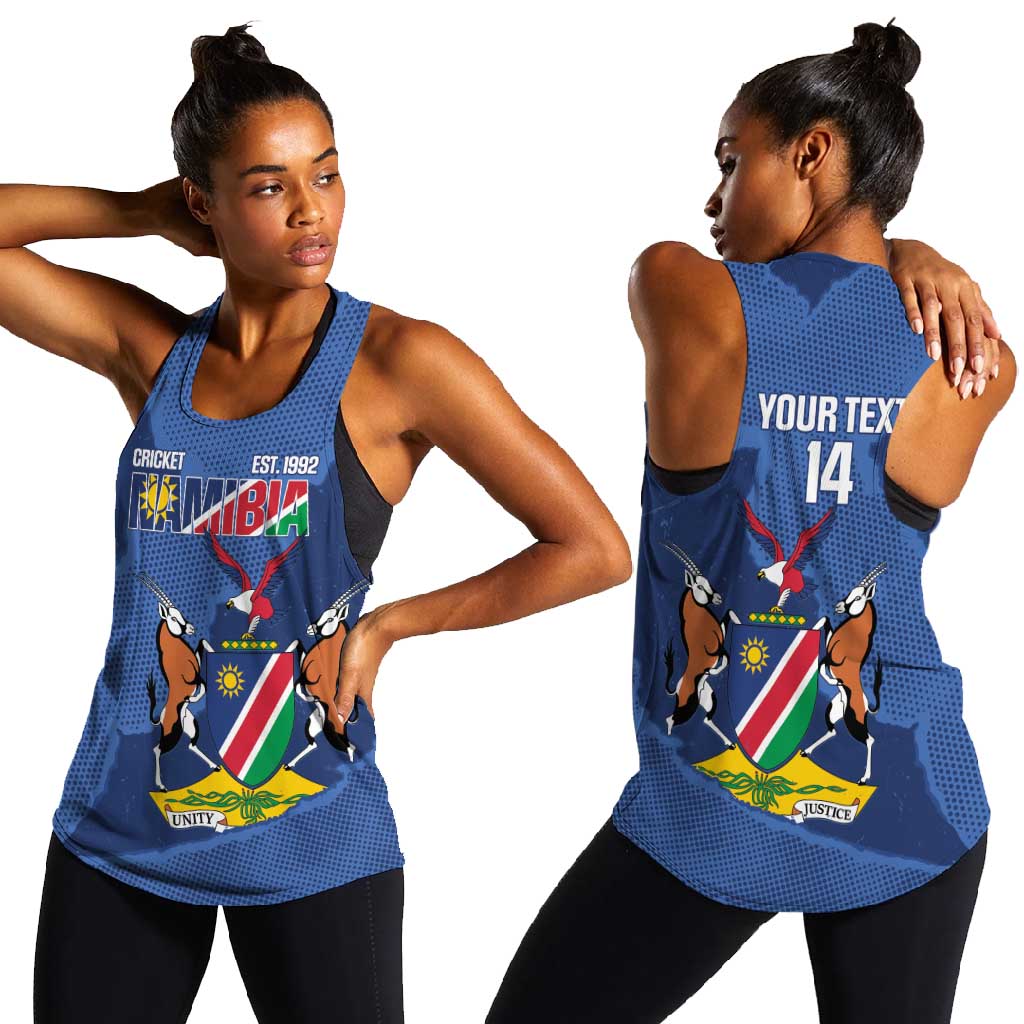 Afro Cricket Namibia Custom Women Racerback Tank Go Eagles Est 1992 - African Pride