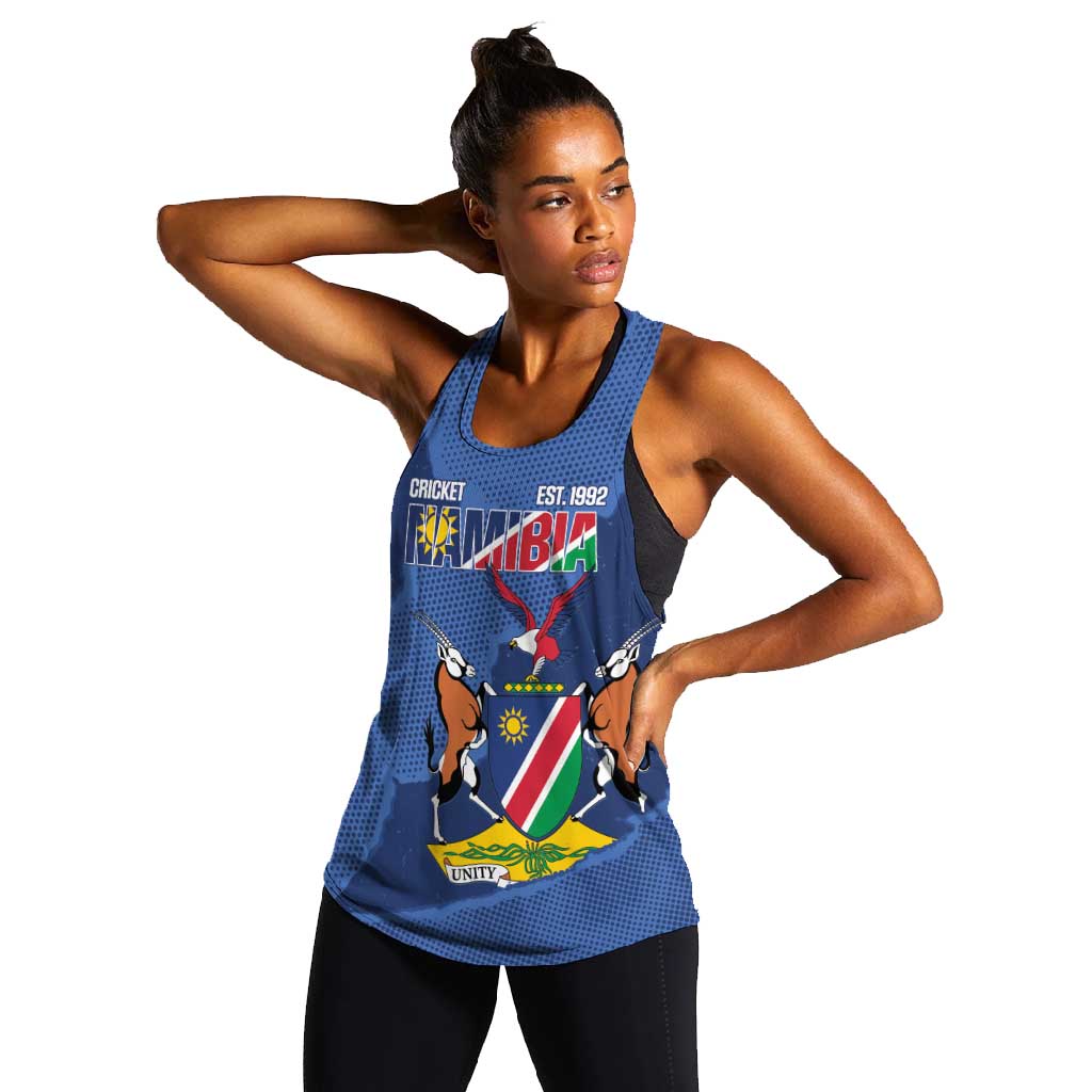 Afro Cricket Namibia Custom Women Racerback Tank Go Eagles Est 1992 - African Pride