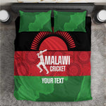 Afro Cricket Malawi Custom Bedding Set Go Champions Flag Style - African Pride