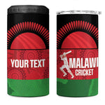 Afro Cricket Malawi Custom 4 in 1 Can Cooler Tumbler Go Champions Flag Style - African Pride