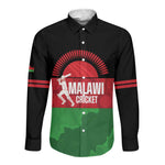 Afro Cricket Malawi Custom Long Sleeve Button Shirt Go Champions Flag Style - African Pride