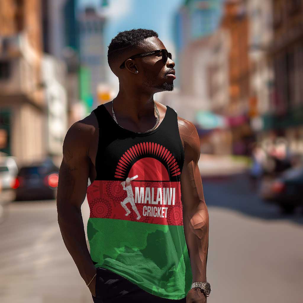 Afro Cricket Malawi Custom Men Tank Top Go Champions Flag Style - African Pride