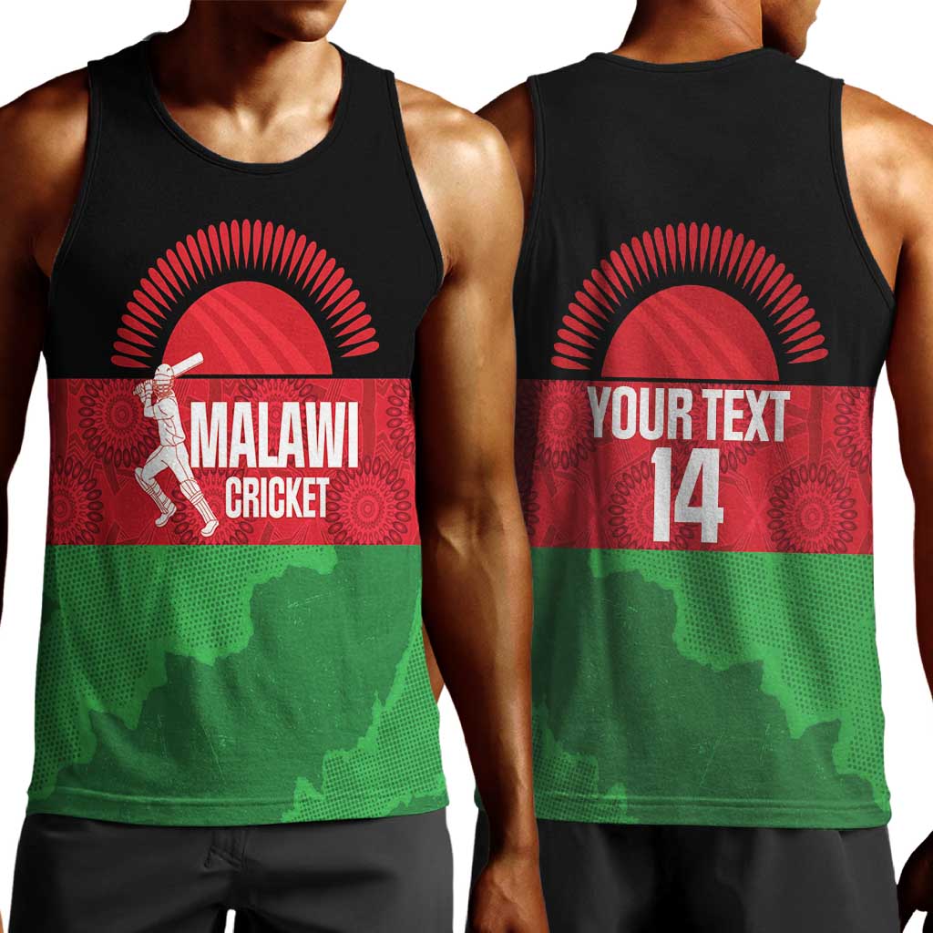 Afro Cricket Malawi Custom Men Tank Top Go Champions Flag Style - African Pride