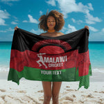 Afro Cricket Malawi Custom Sarong Go Champions Flag Style - African Pride
