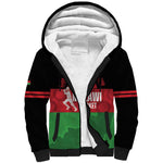 Afro Cricket Malawi Custom Sherpa Hoodie Go Champions Flag Style - African Pride