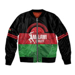 Afro Cricket Malawi Custom Sleeve Zip Bomber Jacket Go Champions Flag Style - African Pride