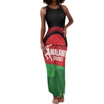 Afro Cricket Malawi Custom Tank Maxi Dress Go Champions Flag Style - African Pride