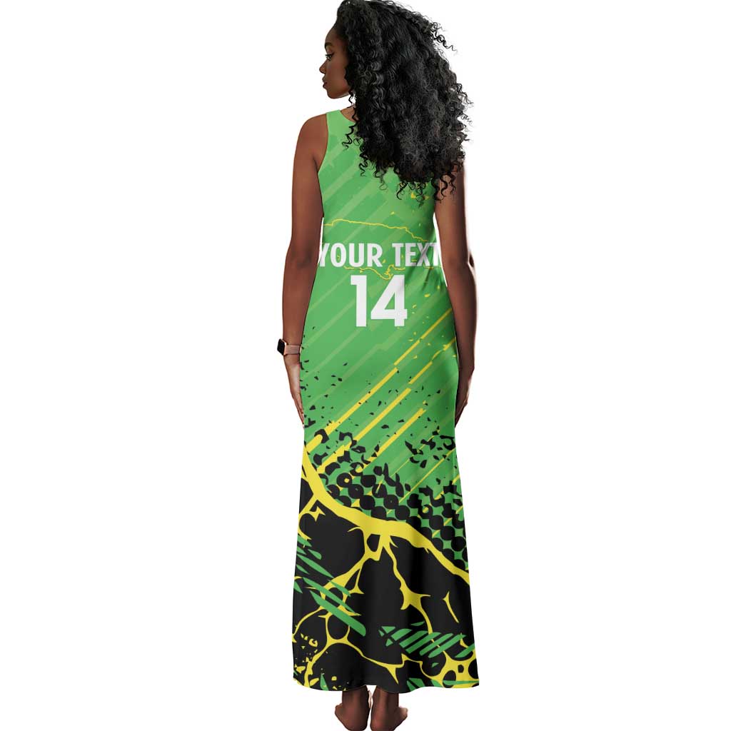 Custom Jamaica Football Tank Maxi Dress Come On Reggae Boyz Red-billed streamertail - African Pride