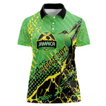 Custom Jamaica Football Women Polo Shirt Come On Reggae Boyz Red-billed streamertail - African Pride