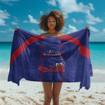 Haiti Football Sarong Les Grenadiers Veve Vodou Blue - African Pride