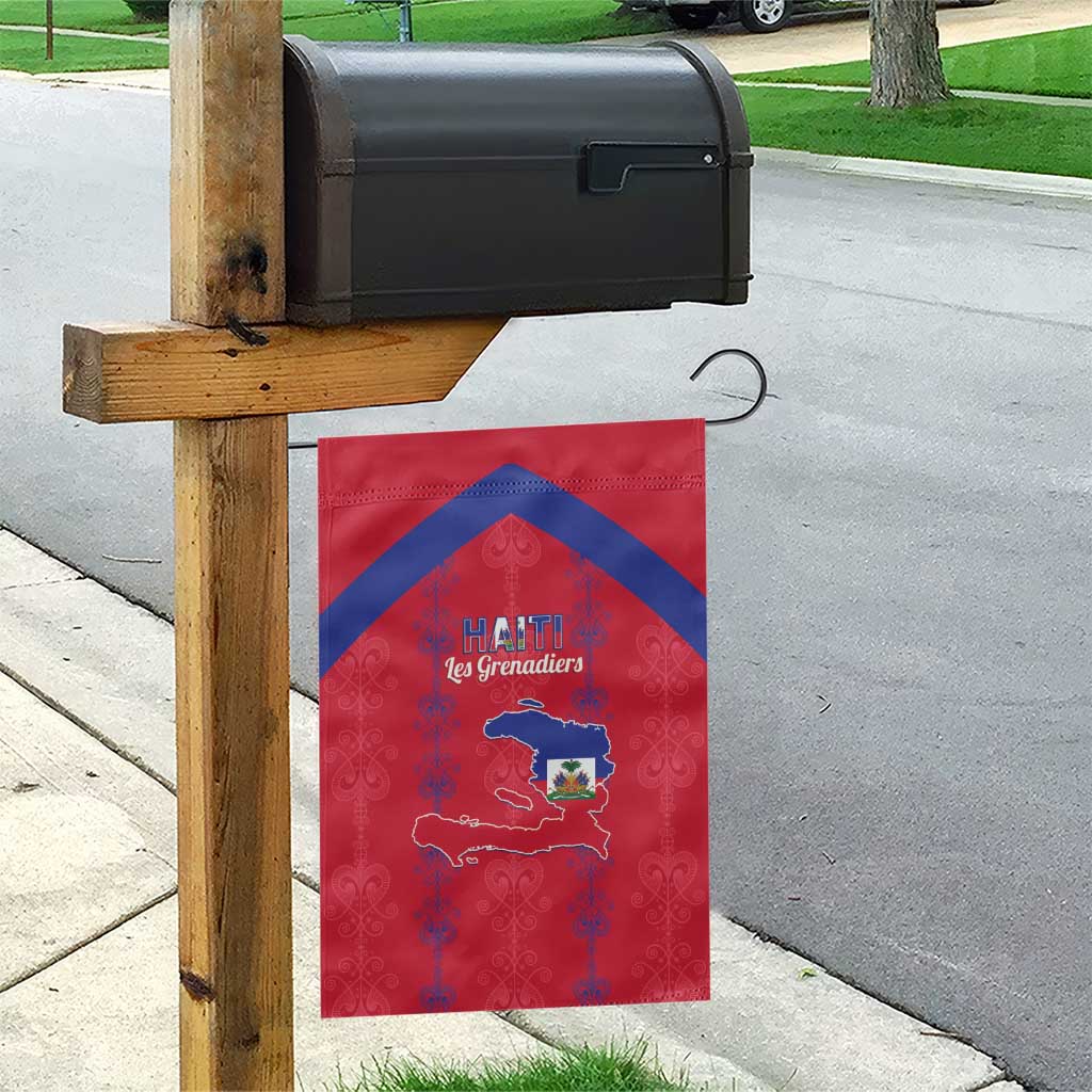 Haiti Football Garden Flag Les Grenadiers Veve Vodou Red - African Pride