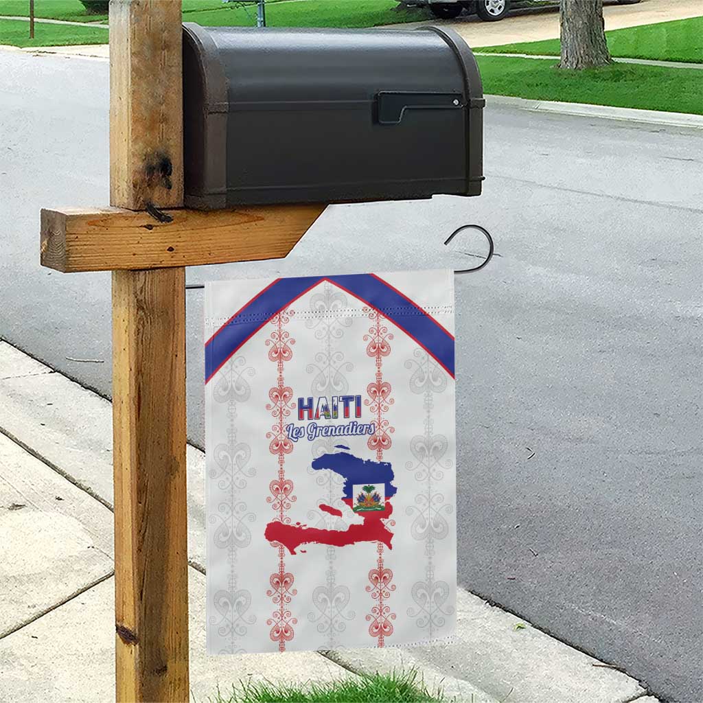 Haiti Football Garden Flag Les Grenadiers Veve Vodou White - African Pride