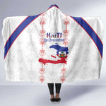 Haiti Football Hooded Blanket Les Grenadiers Veve Vodou White - African Pride