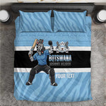 Afro Cricket Botswana Custom Bedding Set Go Baggy Blues Zebra Mascot - African Pride