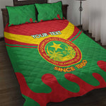 Personalized Mauritania Quilt Bed Set Map Flag - Independence Day 1960