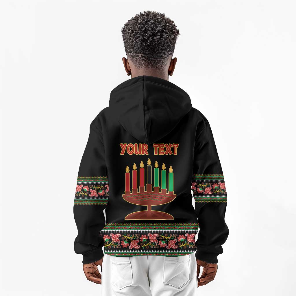 Personalized Afro-American Kwanzaa Kid Hoodie Dashiki Mix Paisley Pattern