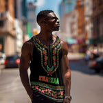 Personalized Afro-American Kwanzaa Men Tank Top Dashiki Mix Paisley Pattern