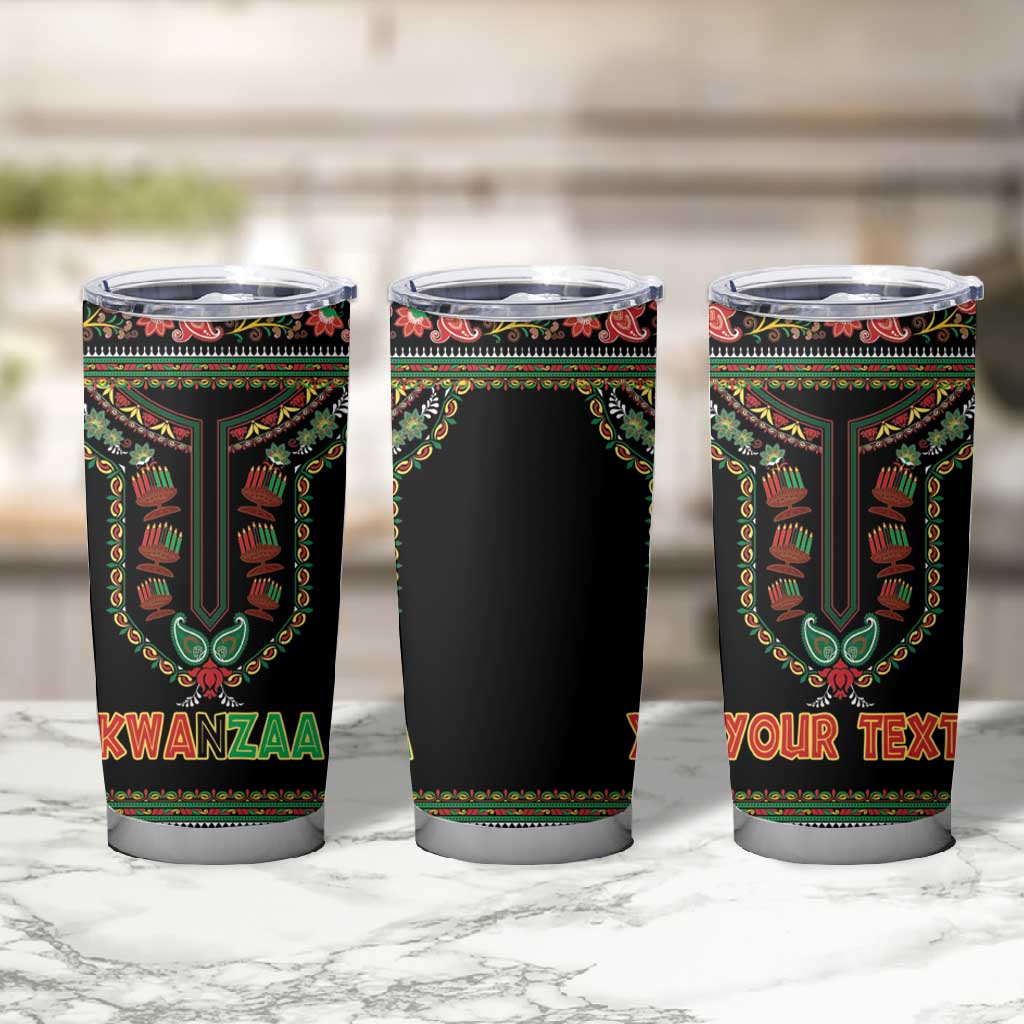 Personalized Afro-American Kwanzaa Tumbler Cup Dashiki Mix Paisley Pattern