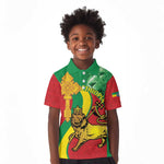 Ethiopia National Day Kid Polo Shirt Ethiopia Lion of Judah African Pattern