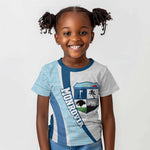 Afro Liberia Monrovia Capital Kid T shirt African Pattern Curves Style
