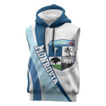 Afro Liberia Monrovia Capital Sleeveless Hoodie African Pattern Curves Style - African Pride