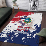 Afro Liberia 1847 Independence Day Area Rug Coat Of Arms Grunge Style