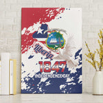 Afro Liberia 1847 Independence Day Canvas Wall Art Coat Of Arms Grunge Style