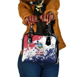 Afro Liberia 1847 Independence Day Shoulder Handbag Coat Of Arms Grunge Style