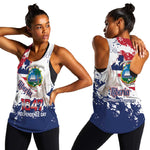 Afro Liberia 1847 Independence Day Women Racerback Tank Coat Of Arms Grunge Style