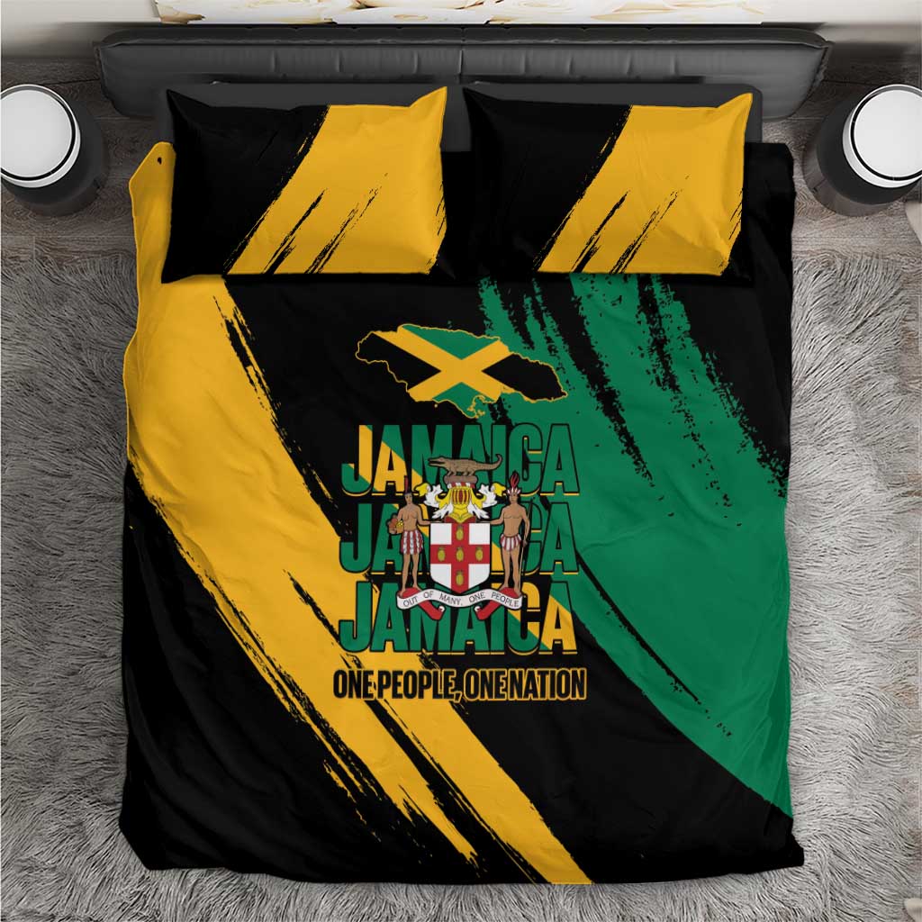 Afro Jamaica Independence Day Bedding Set Swallow-tail Hummingbird with Tropical Plants LT03