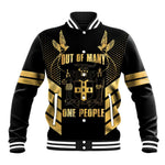 Jumieka Independence Day Baseball Jacket Out Of Many, One People Gold Color