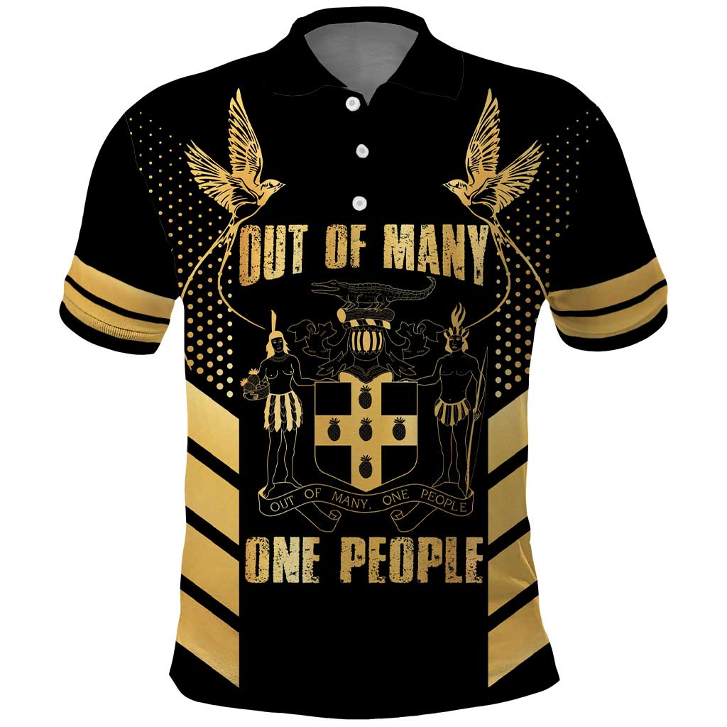 Jumieka Independence Day Polo Shirt Out Of Many, One People Gold Color