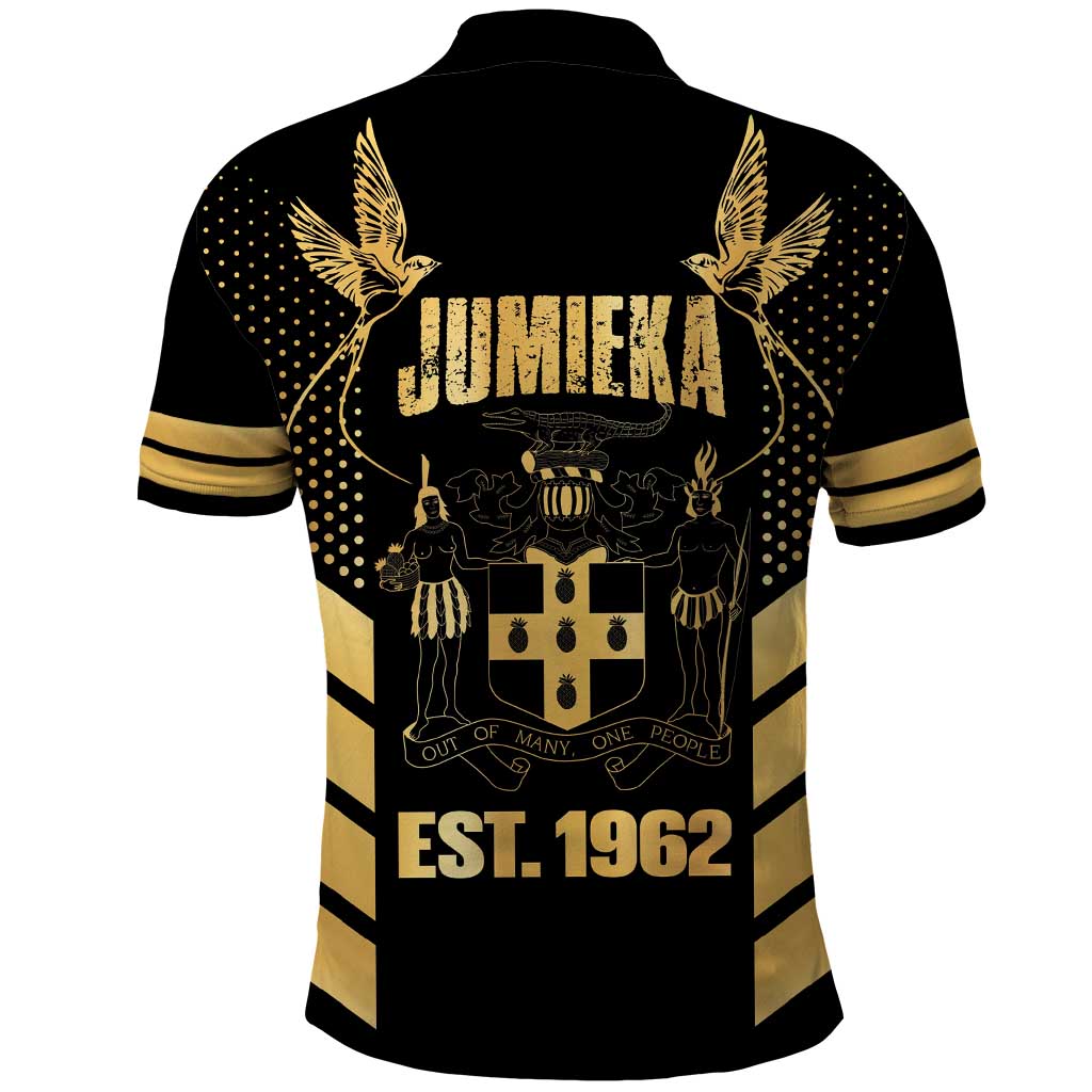 Jumieka Independence Day Polo Shirt Out Of Many, One People Gold Color