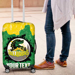 Custom Afro Jamaica Cricket Luggage Cover Go Champions Tallawahs Grunge Style