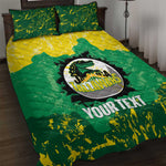 Custom Afro Jamaica Cricket Quilt Bed Set Go Champions Tallawahs Grunge Style