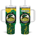Custom Afro Jamaica Cricket Tumbler With Handle Go Champions Tallawahs Grunge Style