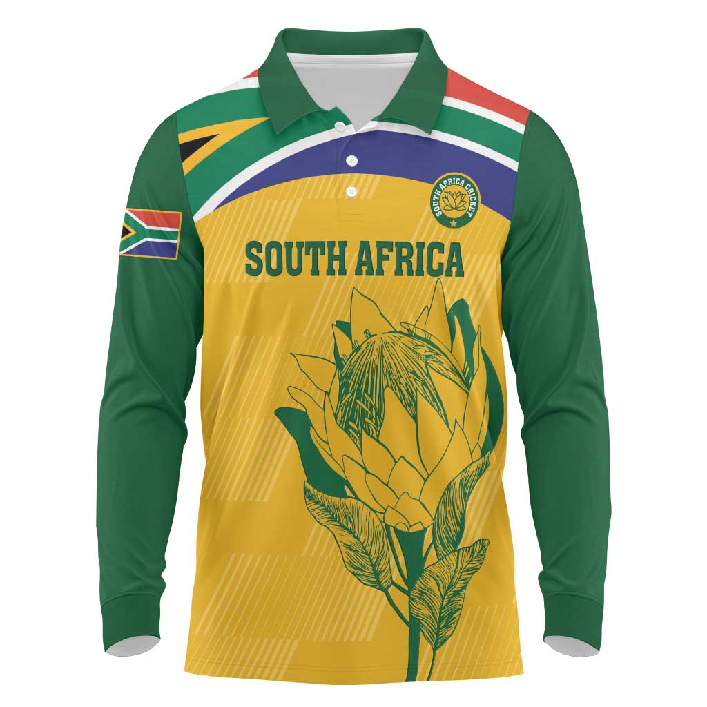 Cricket South Africa Custom Polo Shirt White Version Proteas LT18 main image 0