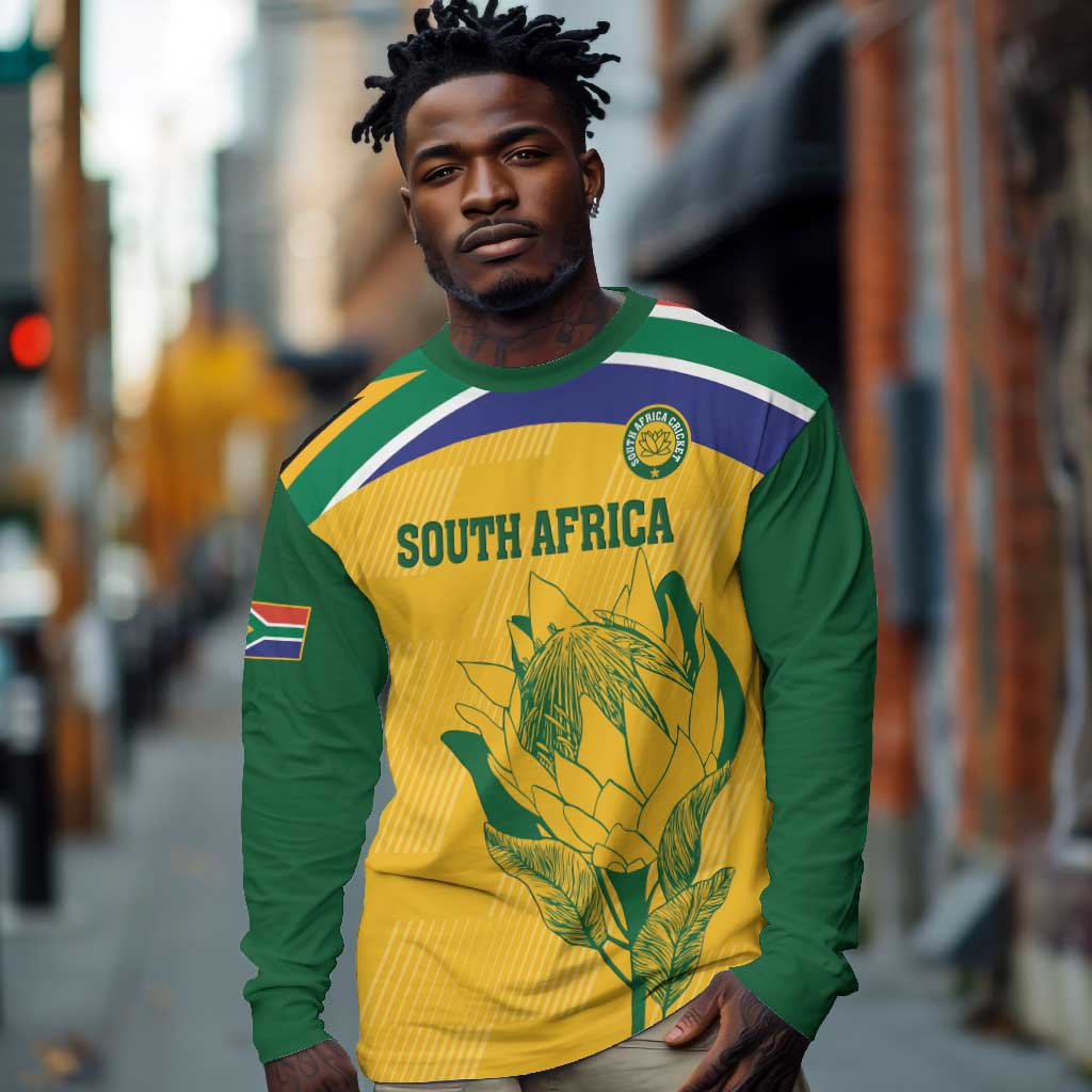 Custom Afro South Africa Cricket T shirt Go Proteas - African Pattern LT15