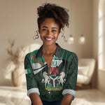 Nigeria Independence Day Women Casual Shirt Happy 64 Years Of Anniversary African Pattern LT14